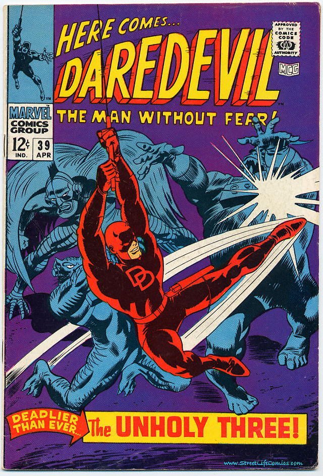 Image of Daredevil 39 provided by StreetLifeComics.com