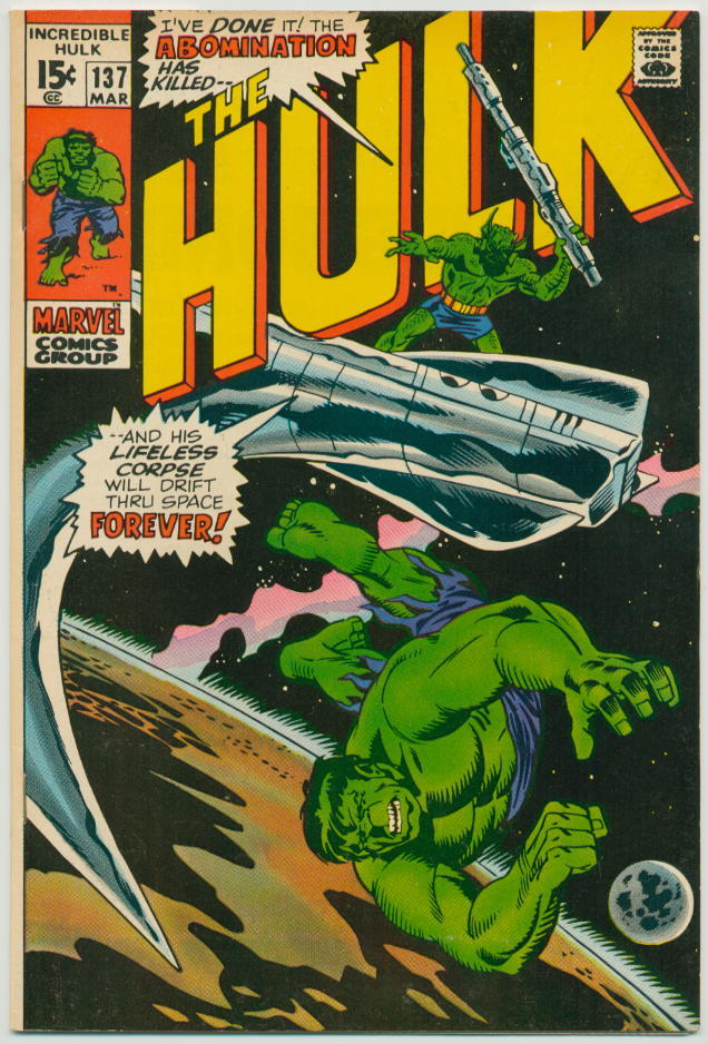 Image of Incredible Hulk 137 provided by StreetLifeComics.com