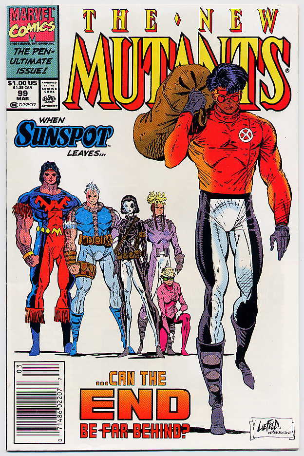 Image of New Mutants 99 provided by StreetLifeComics.com